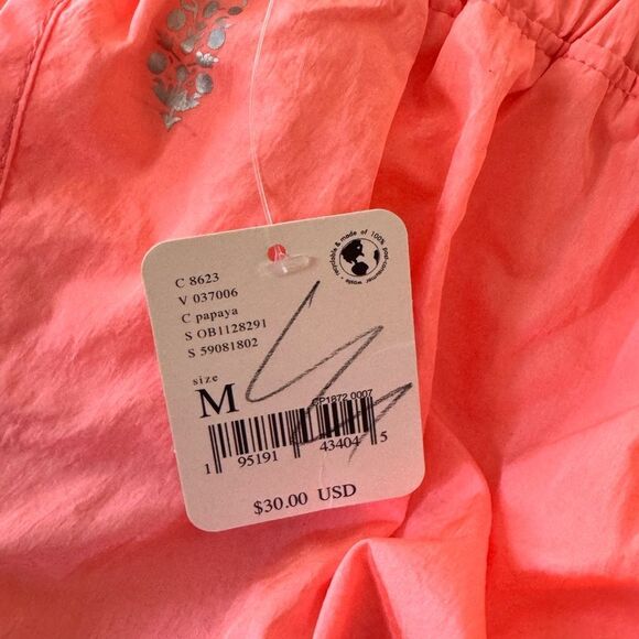 Free People FP Movement The Way Home Shorts High Rise Athletic Papaya Coral M - Picture 6 of 9